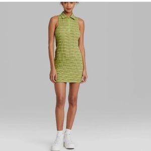 Wild Fable Collared Tank Green Dress
